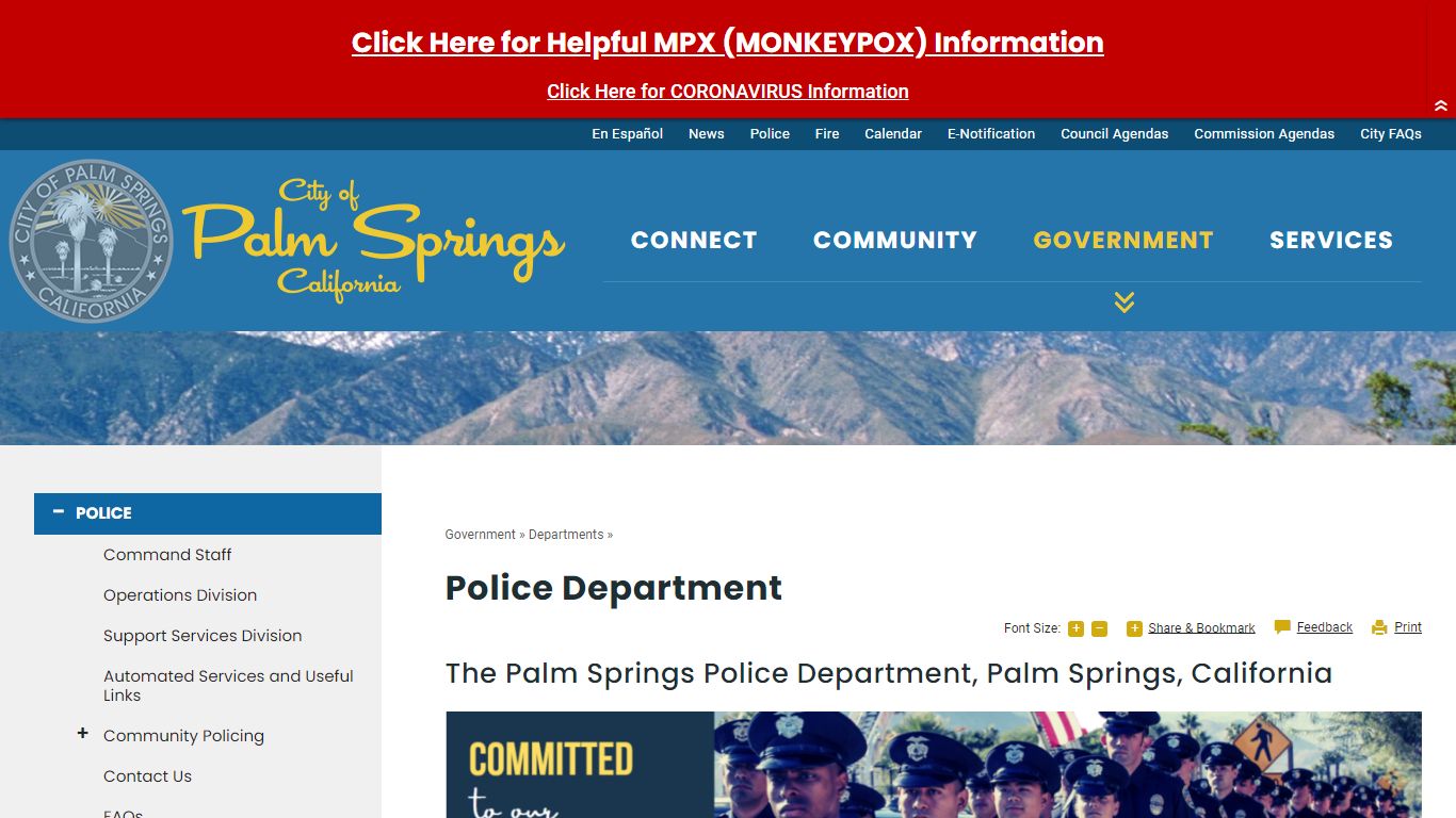 Police Department | City of Palm Springs